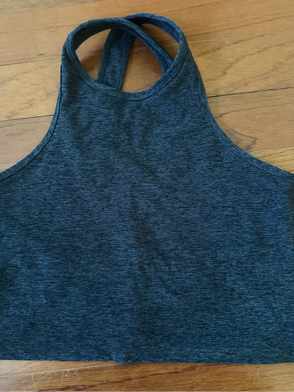 Beyond Yoga Studio Crop Dark Heather Gray Racerback Tank Top
